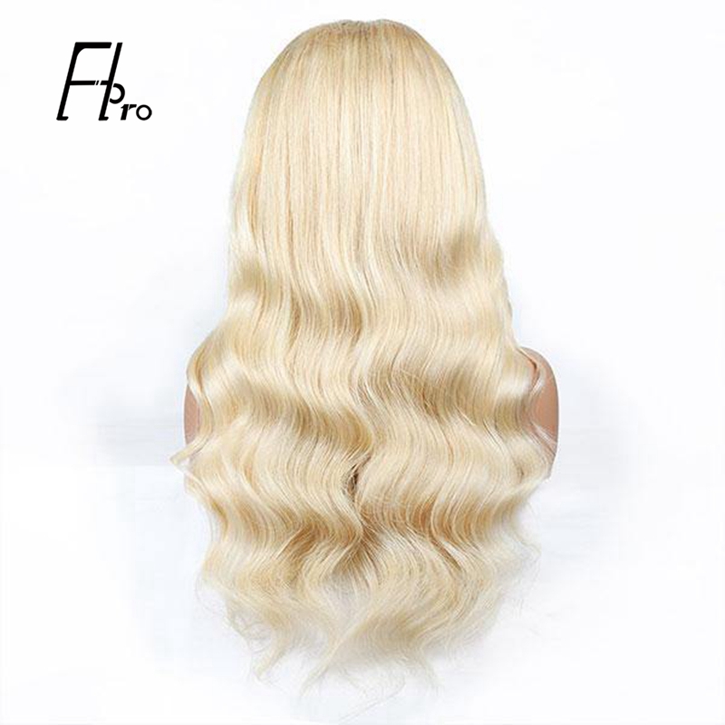 613# Blonde Wig Body Wave 4x4 Lace Closure Wig with Natural Hairline